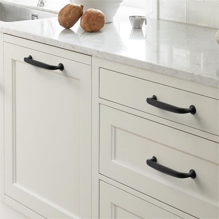 Minimalist Black Bow Kitchen Cabinet Handles Pulls by LookiDecor