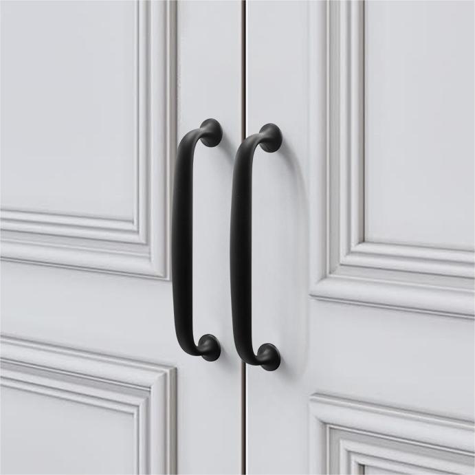 Minimalist Black Bow Kitchen Cabinet Handles Pulls by LookiDecor