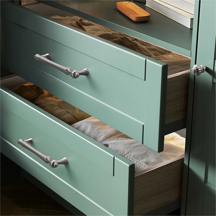 Silver Bar Cabinet Handles and Drawer Pulls Handles for Kitchens Bedroom by LookiDecor
