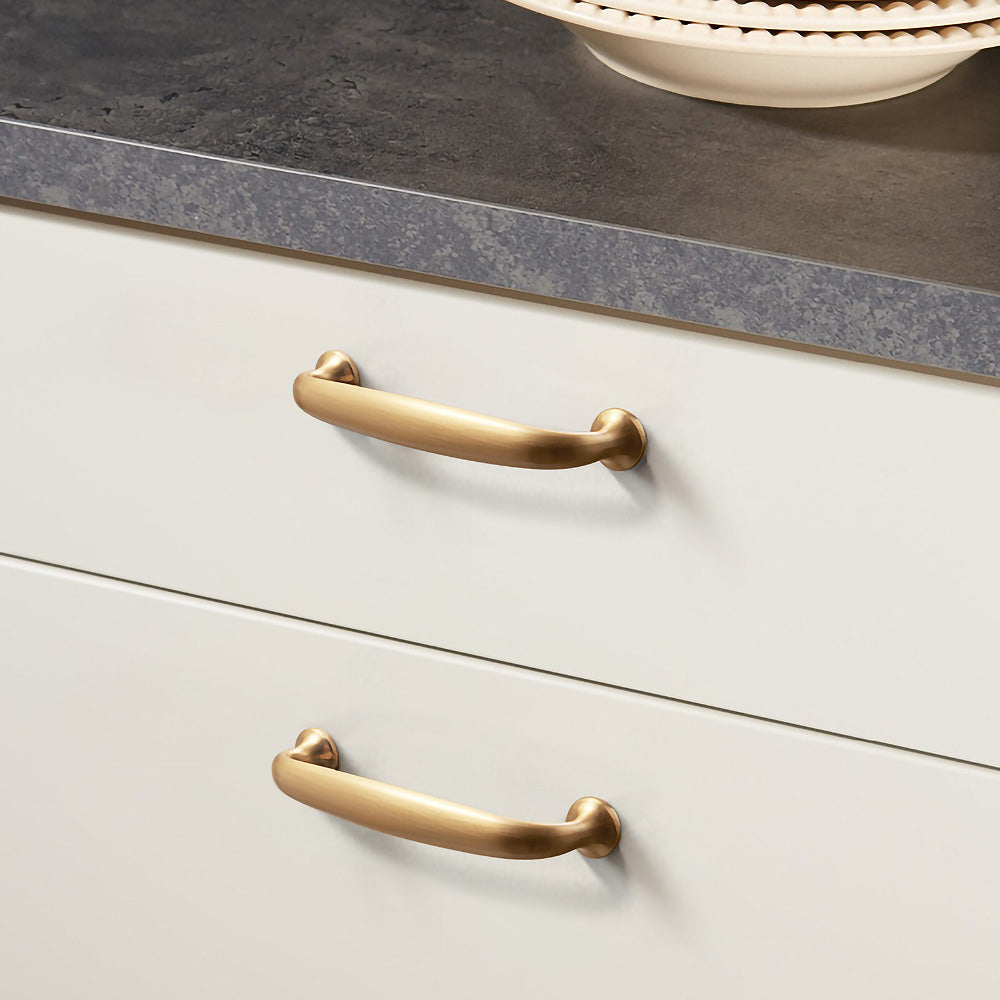 Classic Gold Bow Kitchen Drawer Cabinet Handles by LookiDecor