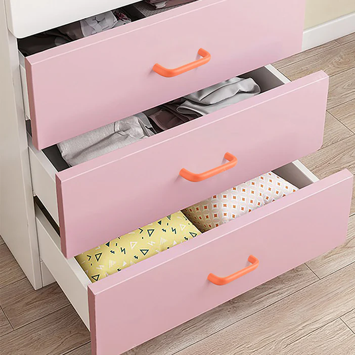 Orange Macaron Cabinet Handles for Kids' Rooms by LookiDecor
