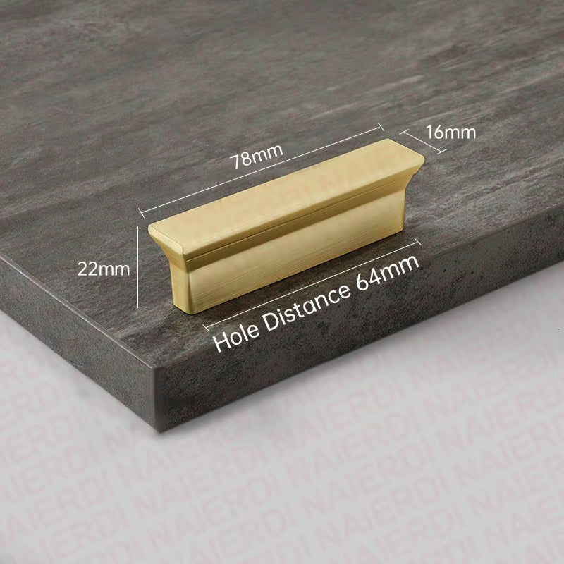 Brushed Gold Zinc Alloy Trapezoid Cabinet Handles Closets Cabinets Drawer Pulls by LookiDecor