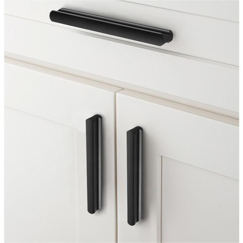 Modern Black Aluminum Alloy Colorful Cabinet Handles and Drawer Pulls by LookiDecor