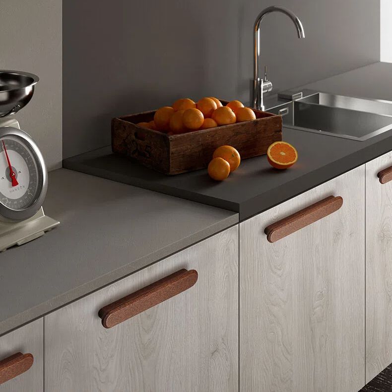 Modern Walnut Cabinet Handles for Kitchens by LookiDecor