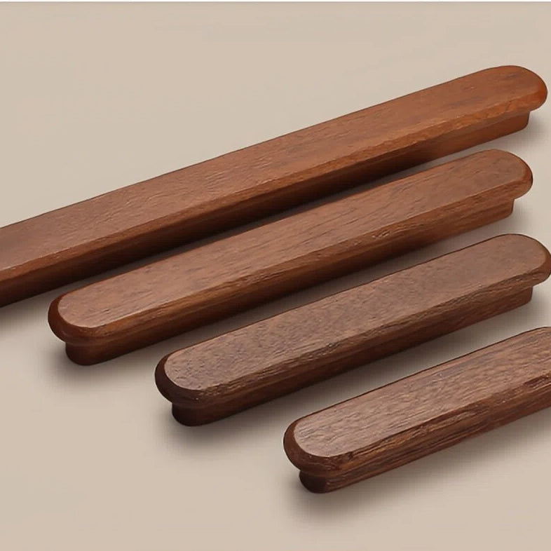 Modern Walnut Cabinet Handles for Kitchens by LookiDecor