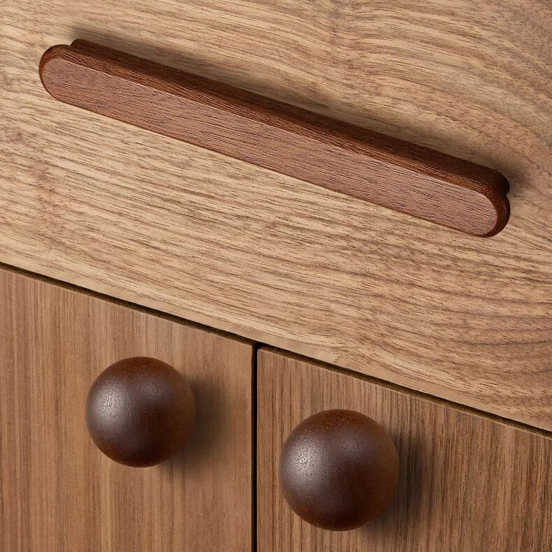 Modern Walnut Cabinet Handles for Kitchens by LookiDecor
