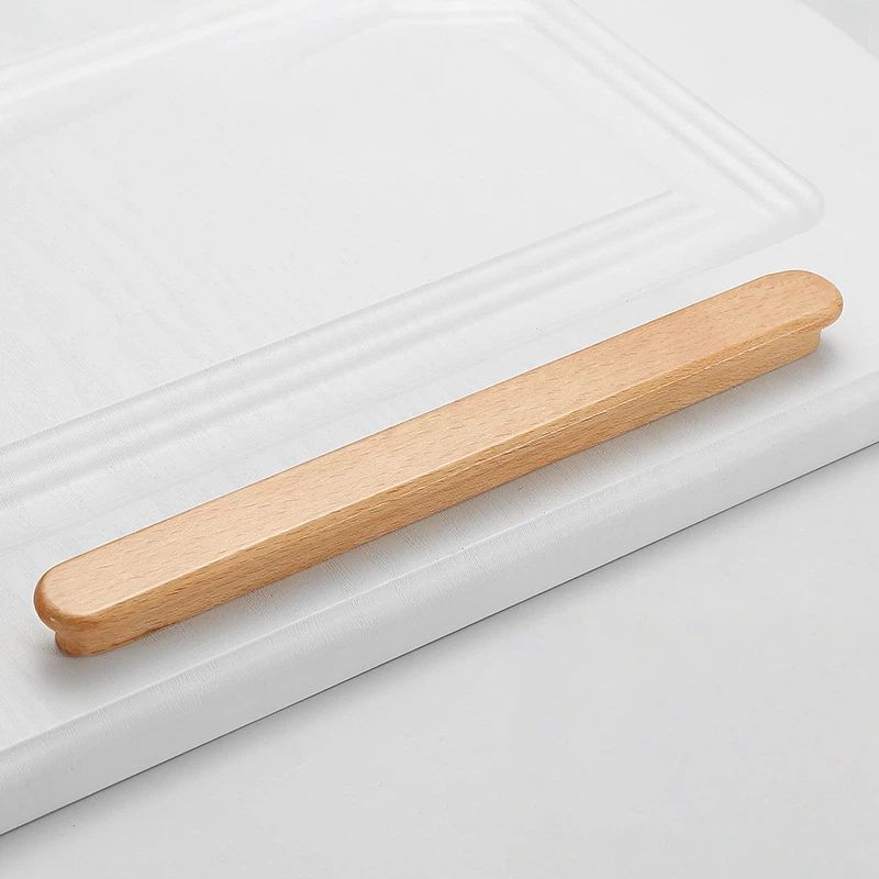 Modern Beech Cabinet Pulls for Kitchens by LookiDecor