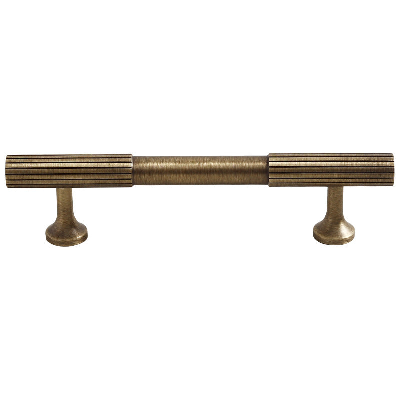 Stripe Pure Copper Antique Bronze Cabinet Handles by LookiDecor