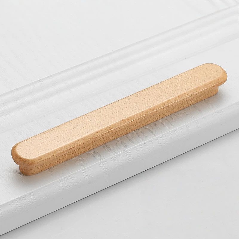 Modern Beech Cabinet Pulls for Kitchens by LookiDecor