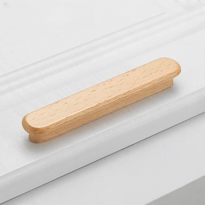 Modern Beech Cabinet Pulls for Kitchens by LookiDecor