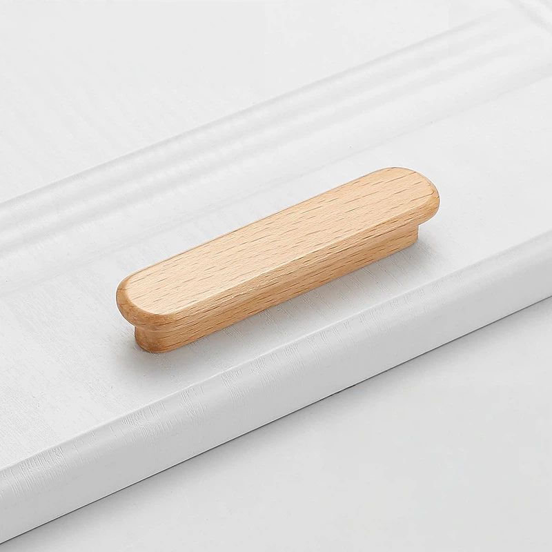 Modern Beech Cabinet Pulls for Kitchens by LookiDecor