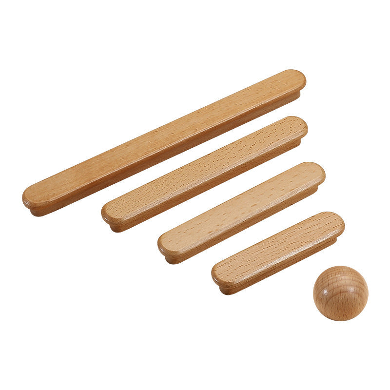 Modern Beech Cabinet Pulls for Kitchens by LookiDecor