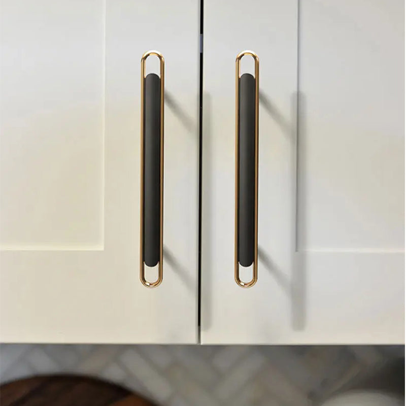 Black Kitchen Cabinet Handles Closets Drawer Pulls by LookiDecor