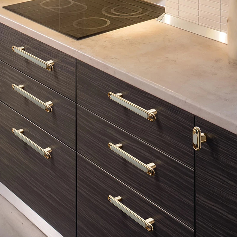 Modern White Zinc Alloy Cabinet Pulls