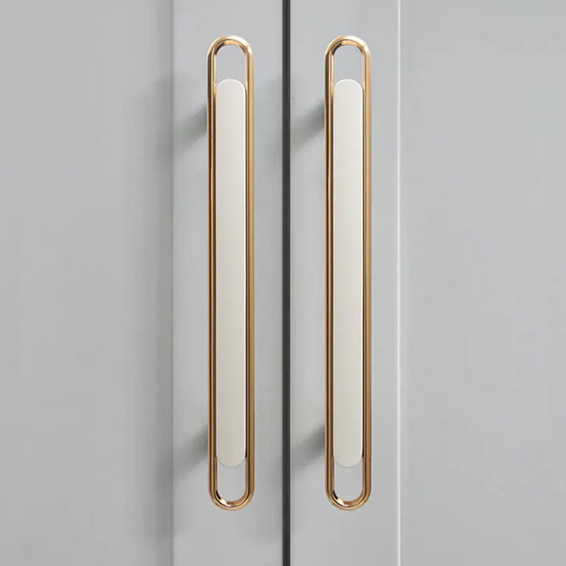 Modern White Zinc Alloy Cabinet Pulls
