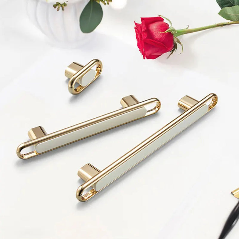 Modern White Zinc Alloy Cabinet Pulls