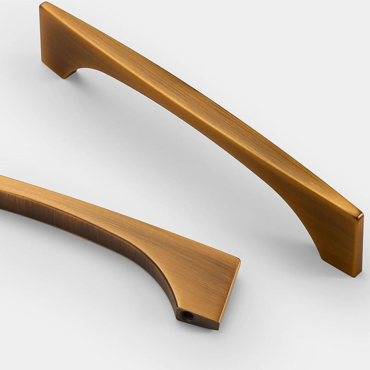 Aluminum Alloy Brushed Brass Bow Pull Cabinet Handles for Kitchens by LookiDecor