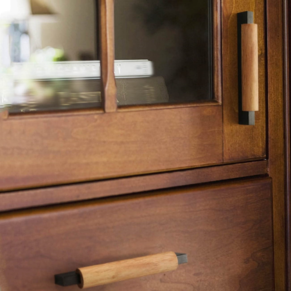 Wood Black Kitchen Cabinet Handles by LookiDecor