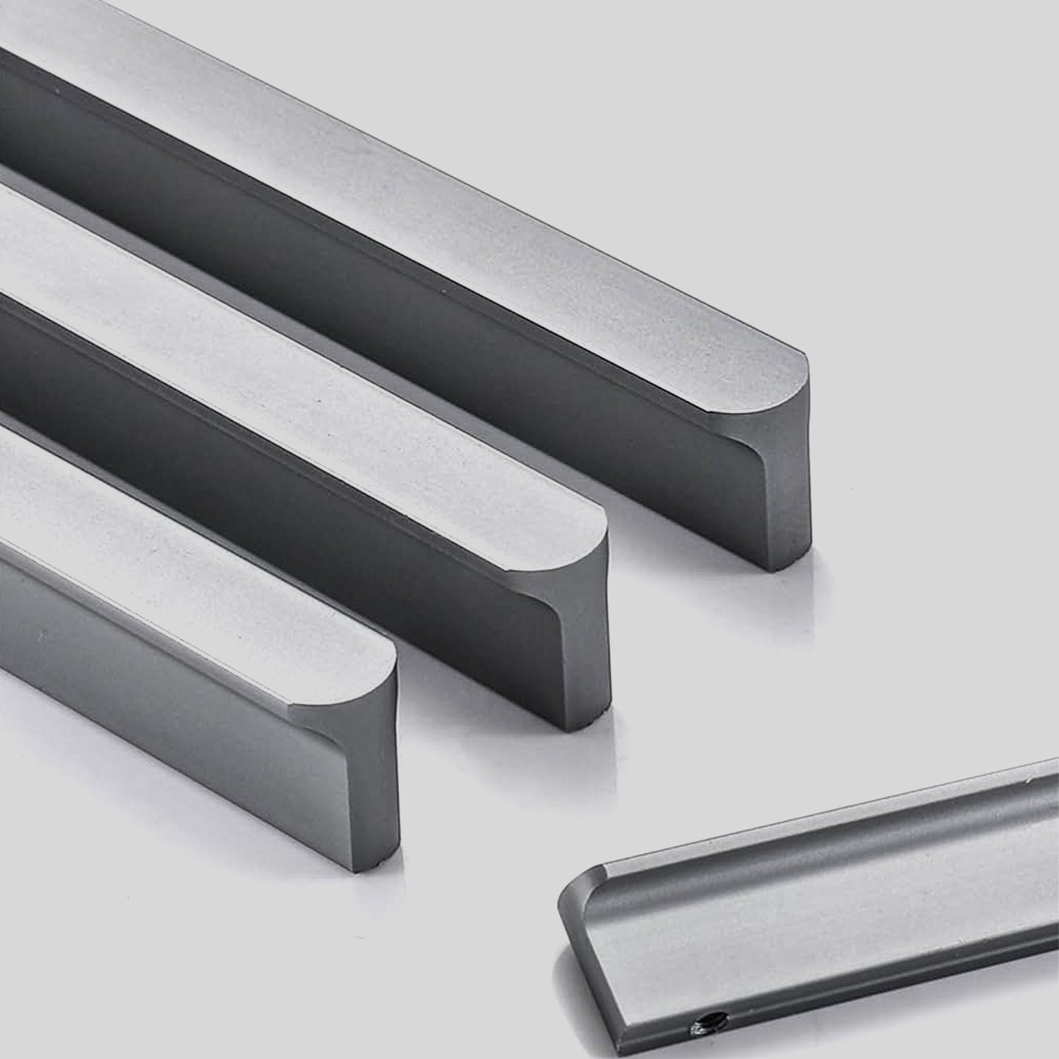 Dark Grey Aluminum Alloy Bedroom Drawer Pulls Pulls by LookiDecor