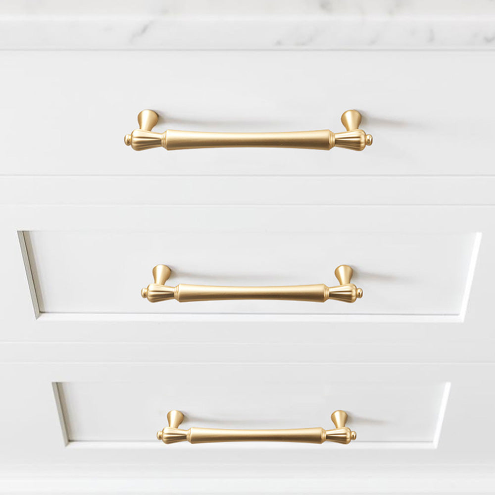 Gold Bar Cabinet Handles Pulls for Kitchens Bathroom by LookiDecor