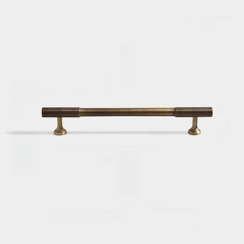 Stripe Pure Copper Antique Bronze Cabinet Handles by LookiDecor