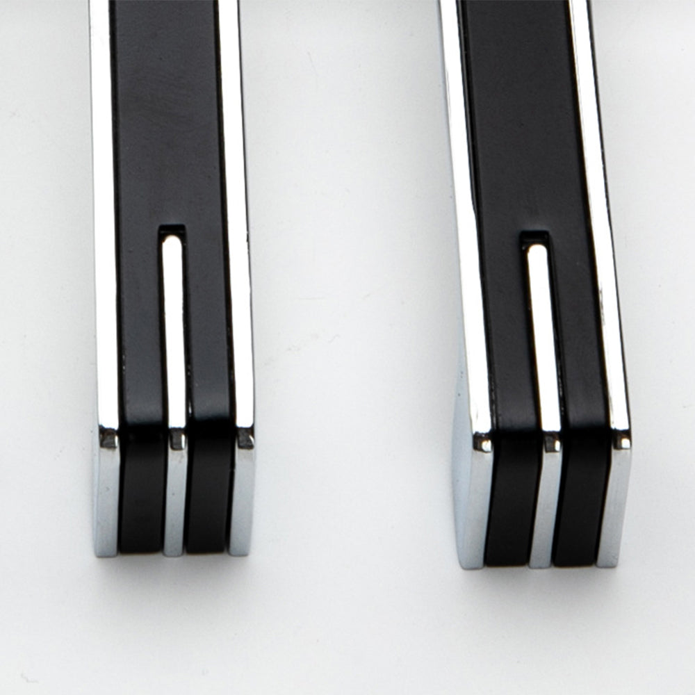 Modern Black and Chrome Kitchen Cabinet Handles by LookiDecor