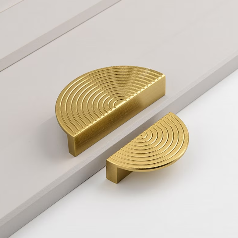 Gold Semi-Circular Aluminum Alloy Kitchen Cabinet Door Handles by LookiDecor