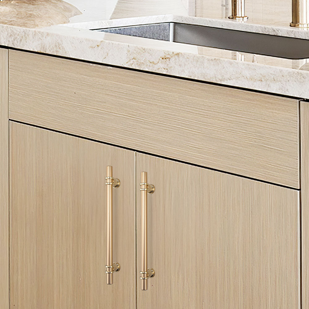 Gold Zinc Alloy European Style Cabinet Pull Handles for Kitchens by LookiDecor