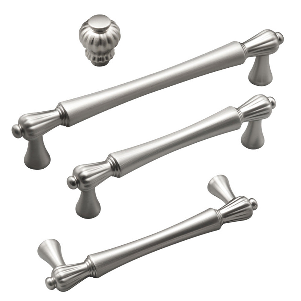 Silver Bar Cabinet Handles and Drawer Pulls Handles for Kitchens Bedroom by LookiDecor