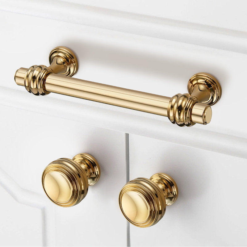 Brushed Gold Polished Bar Cabinet Handles for Kitchens by LookiDecor