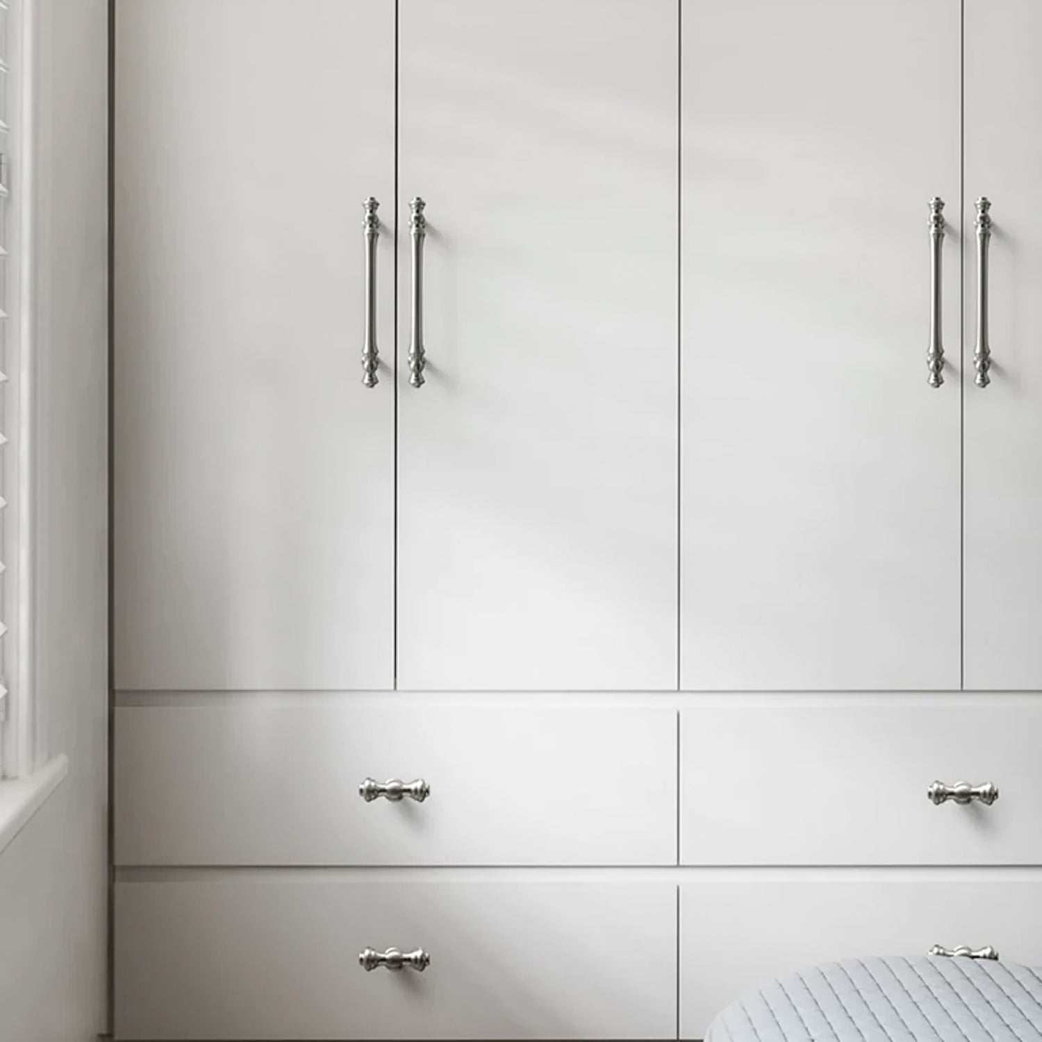 Silver Polished Bar Cabinet Handles and Drawer Pulls Handles for Kitchens by LookiDecor