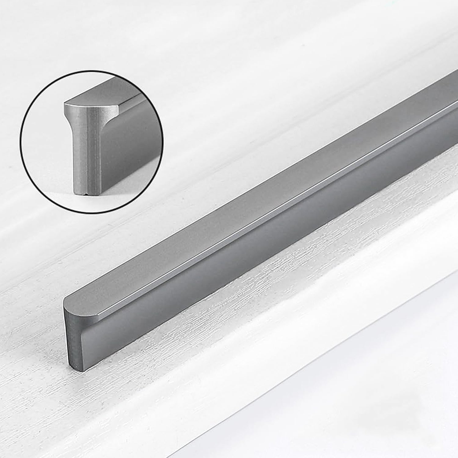 Dark Grey Aluminum Alloy Bedroom Drawer Pulls Pulls by LookiDecor