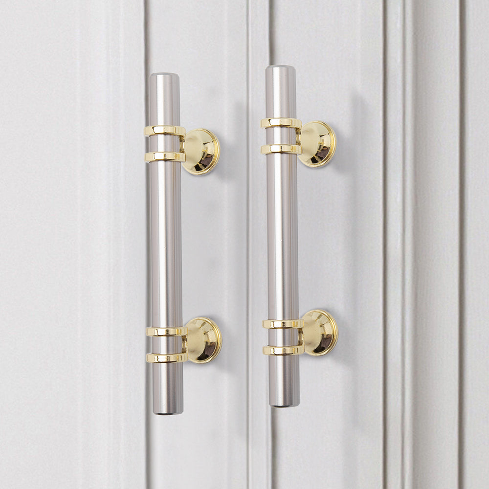 Silver Gold Zinc Alloy Cabinet Drawer Bar Pull Handle by LookiDecor