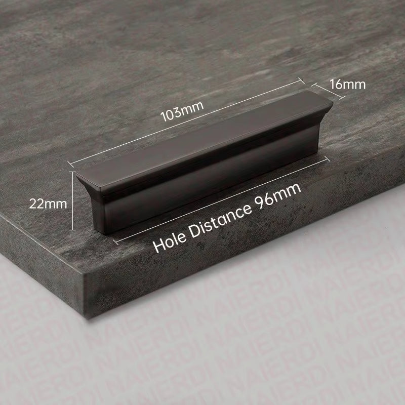 Pearl Gray Trapezoid Cabinet Handles T-Shaped Closets Cabinets Door Pulls by LookiDecor
