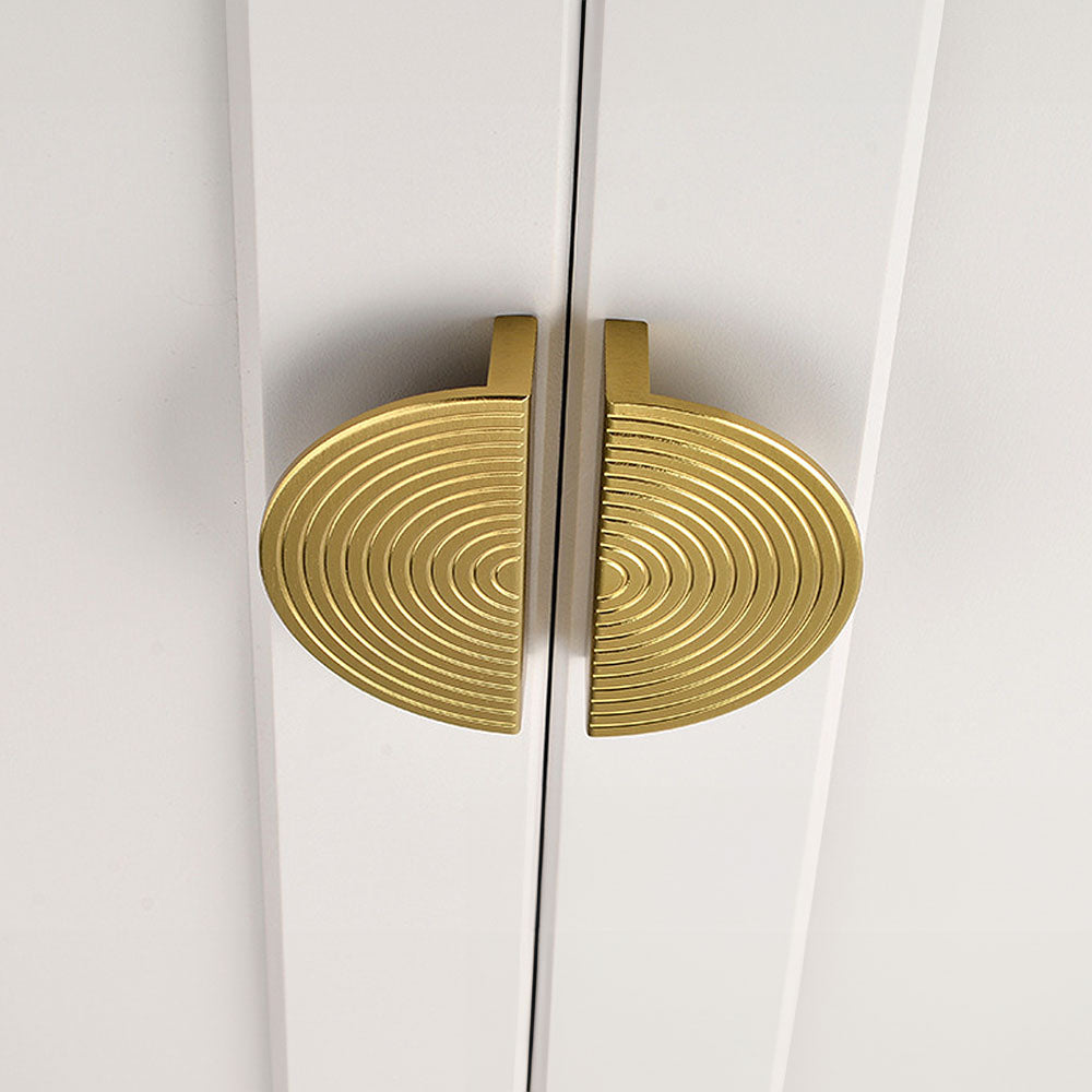 Gold Semi-Circular Aluminum Alloy Kitchen Cabinet Door Handles by LookiDecor