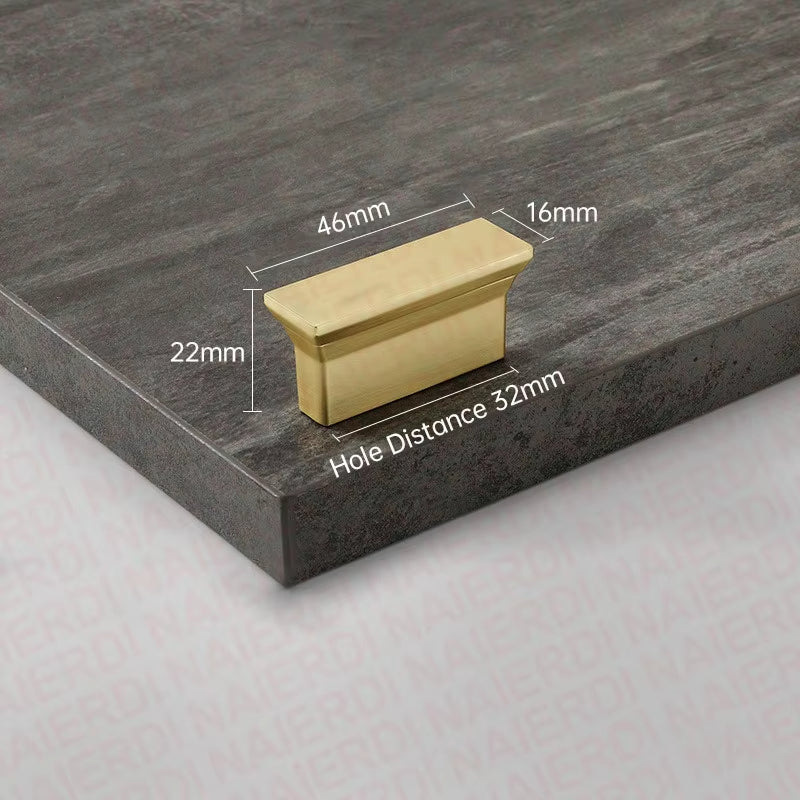 Brushed Gold Zinc Alloy Trapezoid Cabinet Handles Closets Cabinets Drawer Pulls by LookiDecor