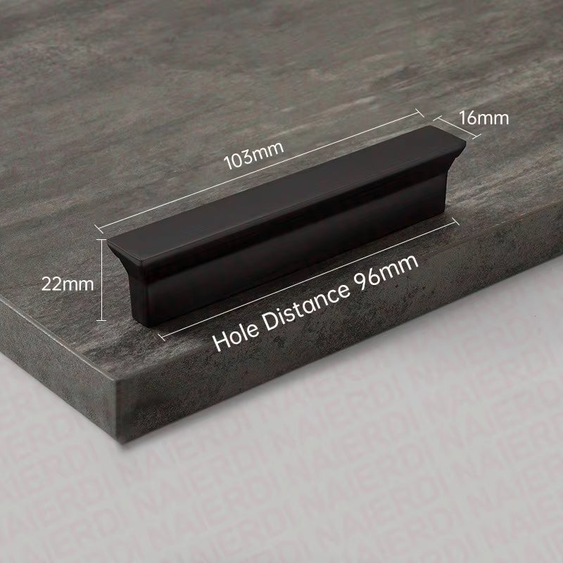 Black Trapezoid Cabinet Handles T-shaped Closets Door Handles by LookiDecor