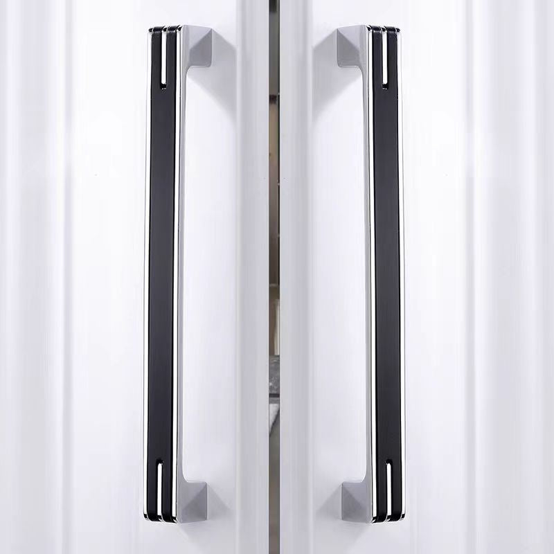Modern Black and Chrome Kitchen Cabinet Handles by LookiDecor