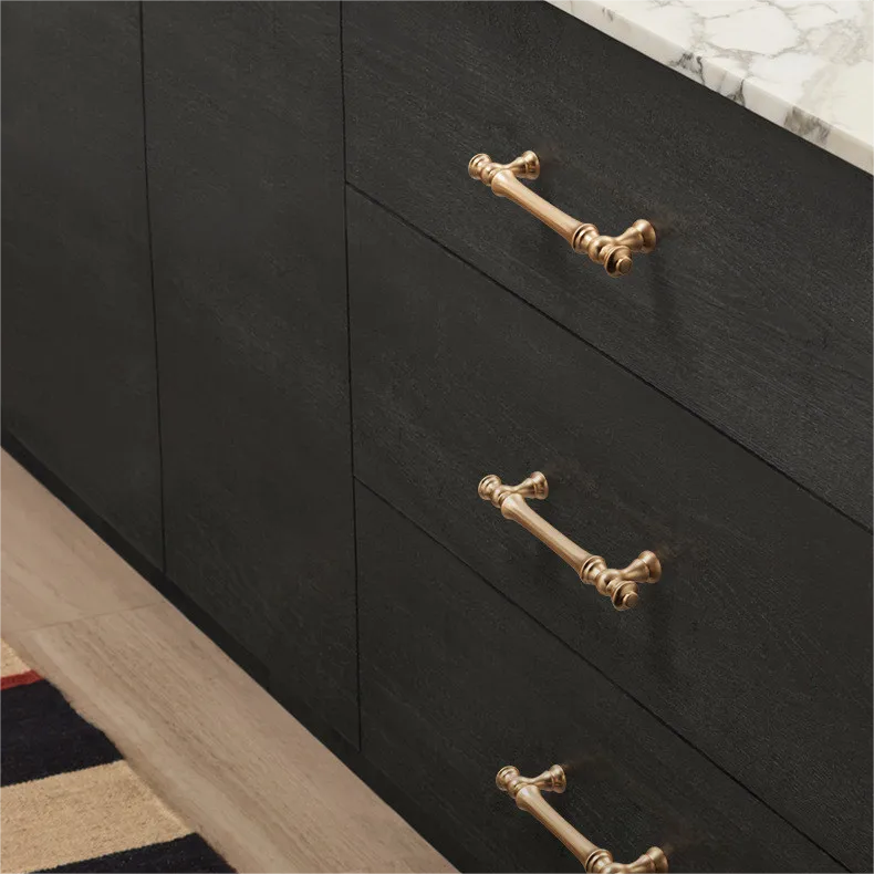 Gold Aluminum Bar Cabinet Door Drawer Pulls for Kitchens by LookiDecor