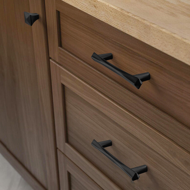 Mordern Black Bathroom Dresser Cabinet Pulls and Handles by LookiDecor