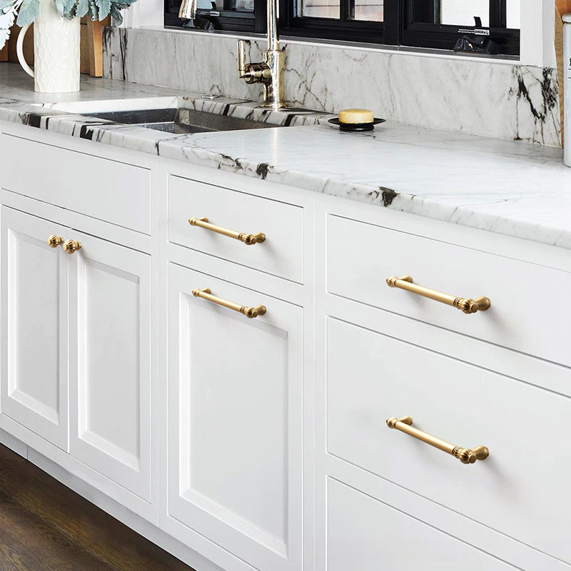 Gold Pumpkin Head Closets Door Cabinet Handles by LookiDecor