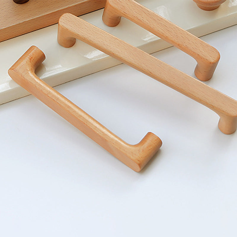 Beech Wood Cabinet Handles Closets Dresser Drawer Pulls by LookiDecor