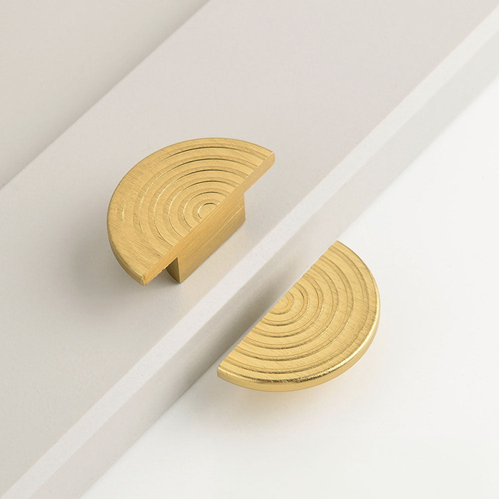 Gold Semi-Circular Aluminum Alloy Kitchen Cabinet Door Handles by LookiDecor