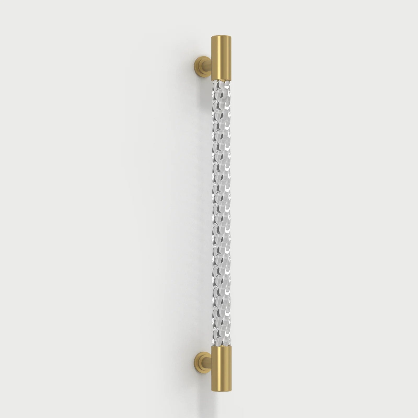 Gold Satin Finish Acrylic Knurled Lines Designed Cabinets T Bar Handle by LookiDecor