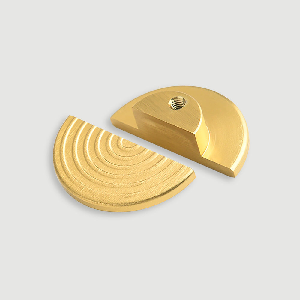Gold Semi-Circular Aluminum Alloy Kitchen Cabinet Door Handles by LookiDecor