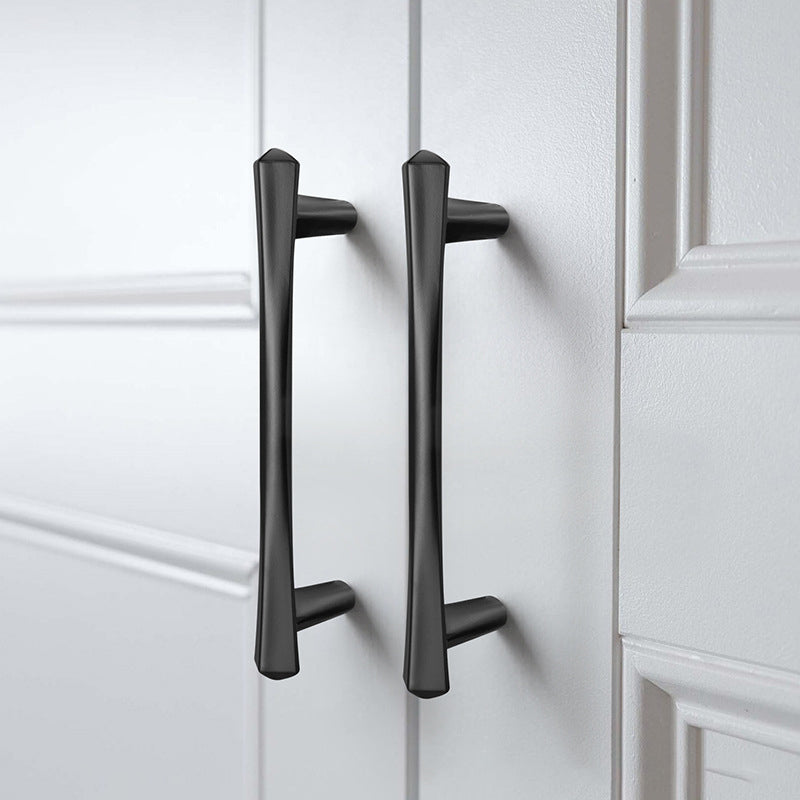 Mordern Black Bathroom Dresser Cabinet Pulls and Handles by LookiDecor