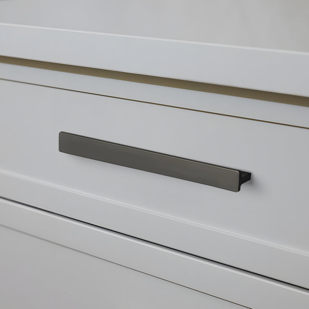 Matte Black Rectangle Shape Kitchen Cabinet Handles and Drawer Pulls by LookiDecor
