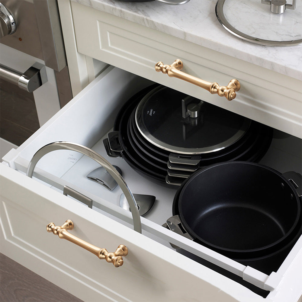 Gold Aluminum Bar Cabinet Door Drawer Pulls for Kitchens by LookiDecor