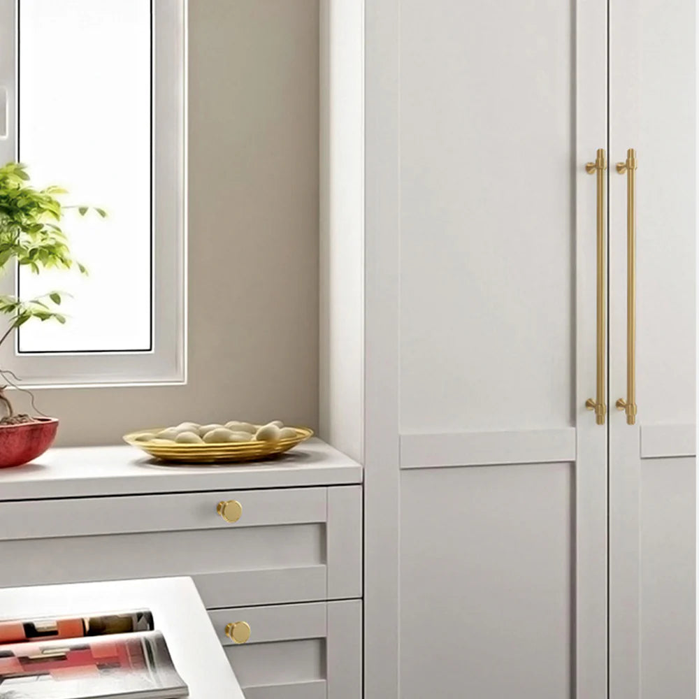 Gold Stain Finish Furniture Kitchen Cabinet T Bar Handles Pulls by LookiDecor