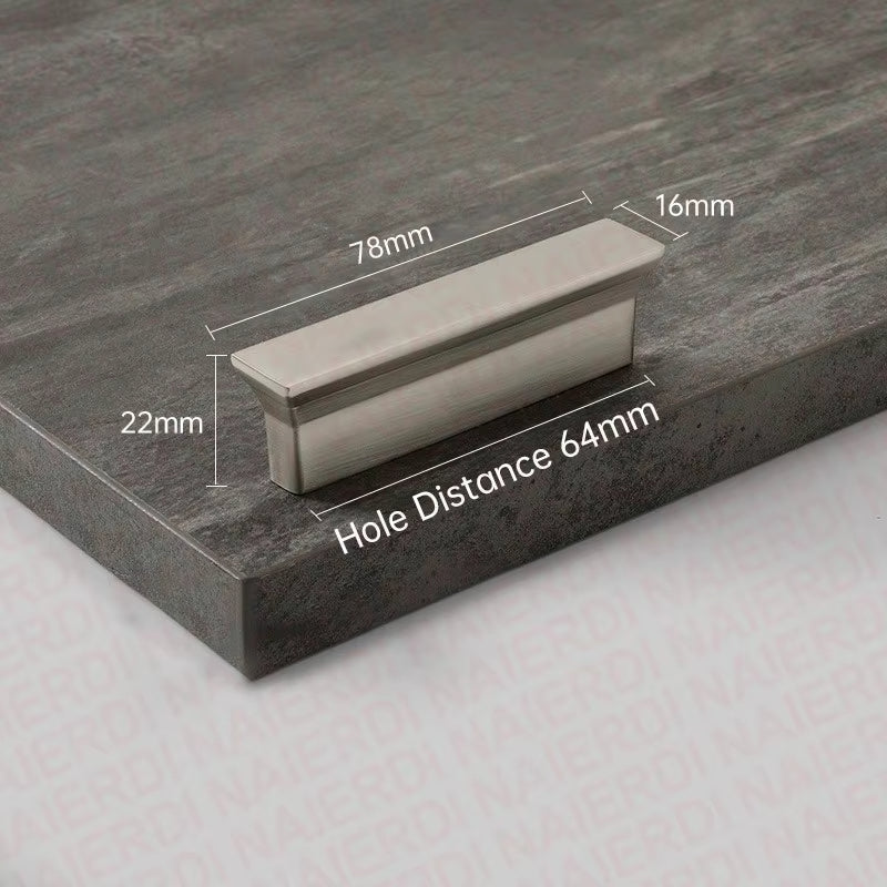 Brushed Steel Zinc Alloy Trapezoid Cabinet Handles Closets Cabinets Drawer Pulls by LookiDecor